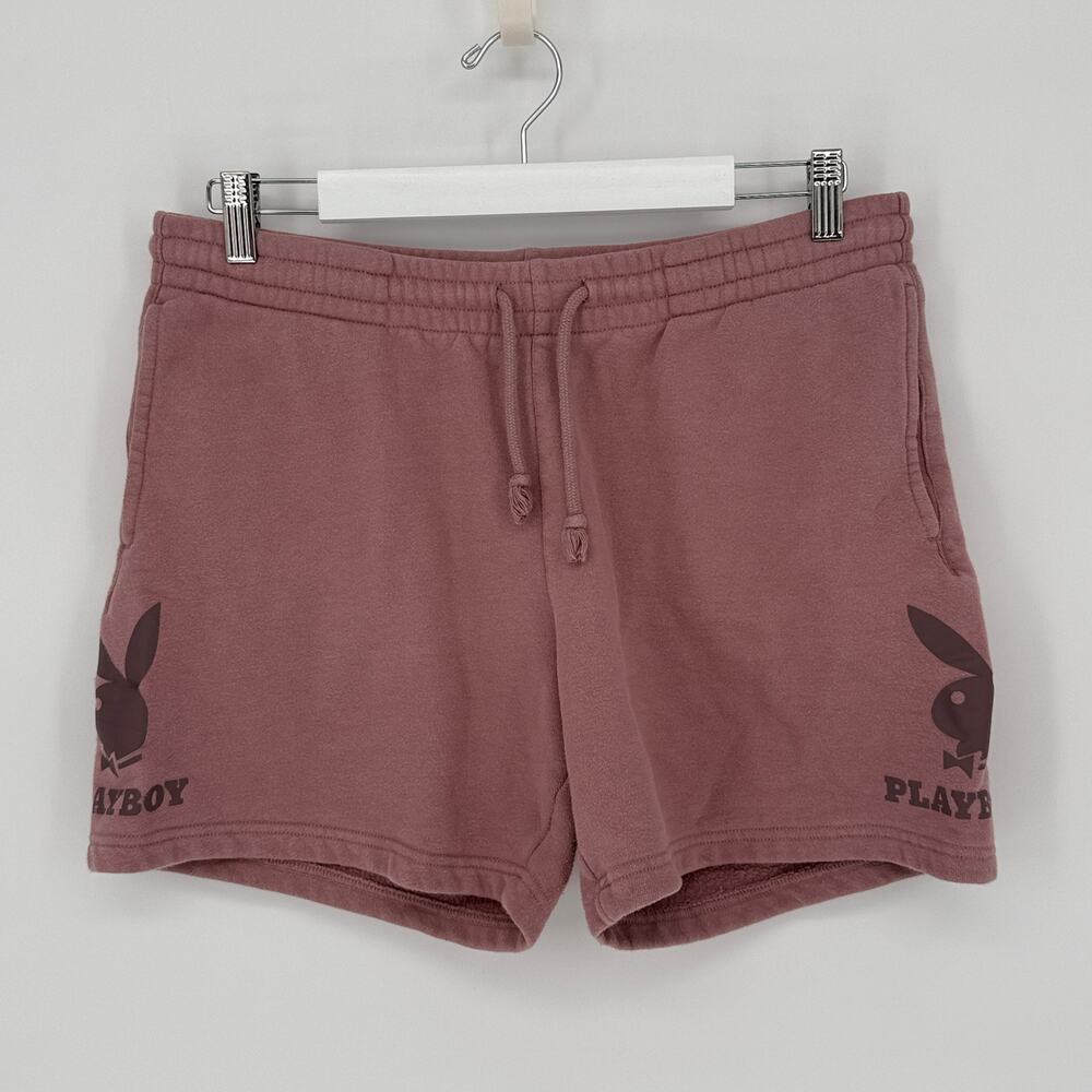 PacSun Playboy Logo‎ Sweat Shorts Dusty Rose Size M